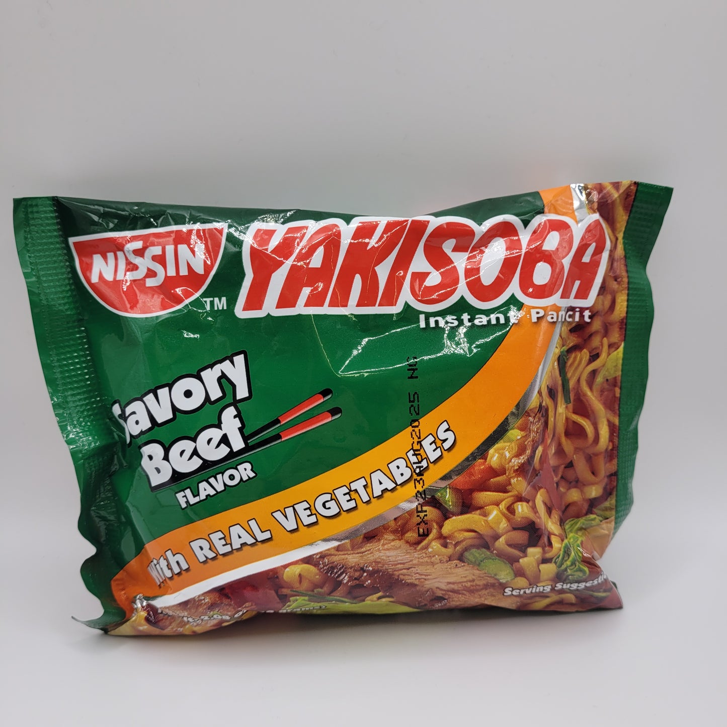 Nissin YAKISOBA Savory Beef with Real Vegetables Instant Pancit