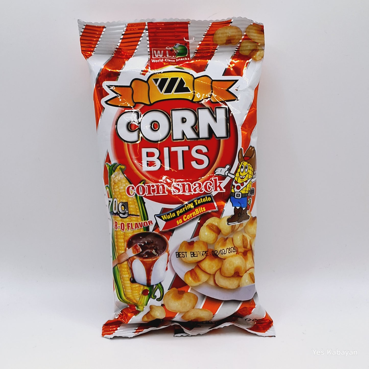 W.L. Corn Bits Corn Snack BBQ Flavor 70g